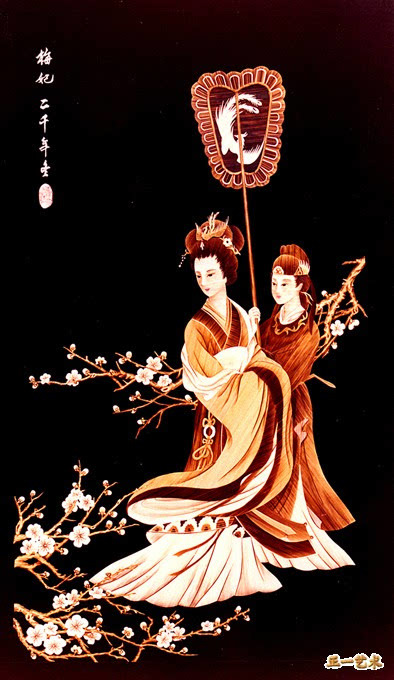 图片麦秸画欣赏几近失传的艺术