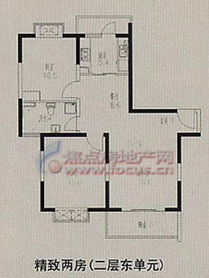 锦江锦馨苑三期精致两房(二层东单元)户型