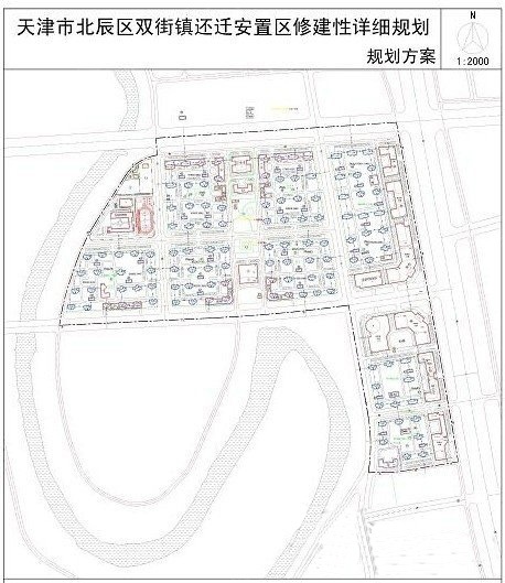 北辰区双街镇还迁安置房规划图 就在小区边上-天津