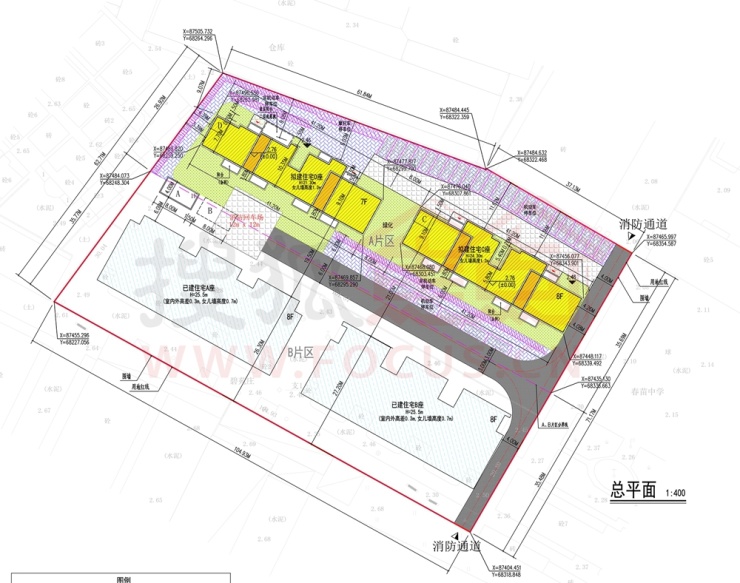 金平东墩街道供销学校西侧拟建2栋7-8层住宅楼