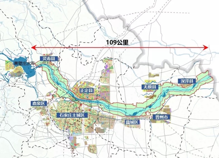 滹沱河生态修复工程示意图(图片来源规划中国)