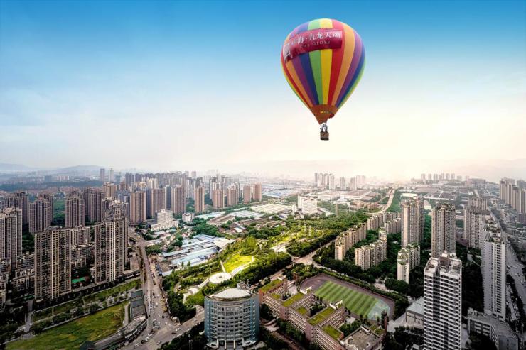 九龙城市上空,一次热气球飞跃之旅,一场绝无仅有的云端发布会,共同