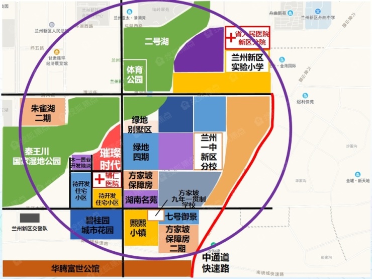 4650 元/平方米的兰州新区生态湖景楼盘—璀璨时代