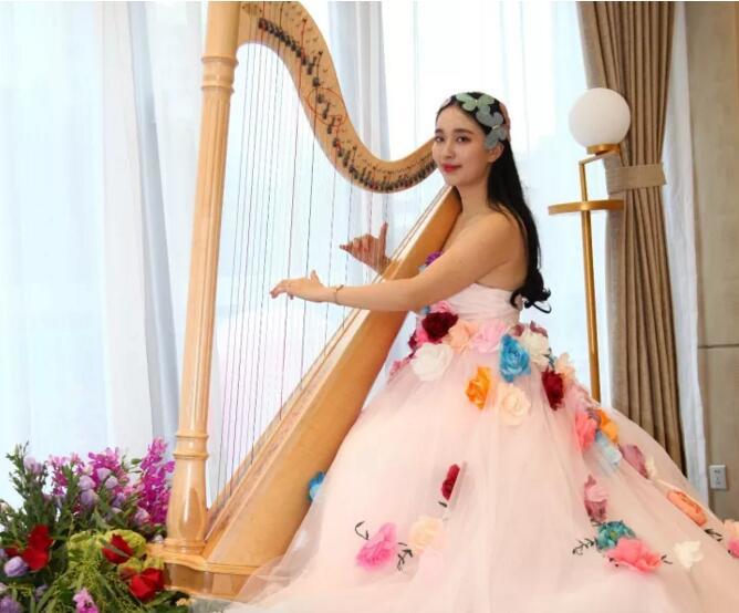 听着美妙的琴声,您看到的是竖琴演奏,柔和优美的乐段,极具感染力.