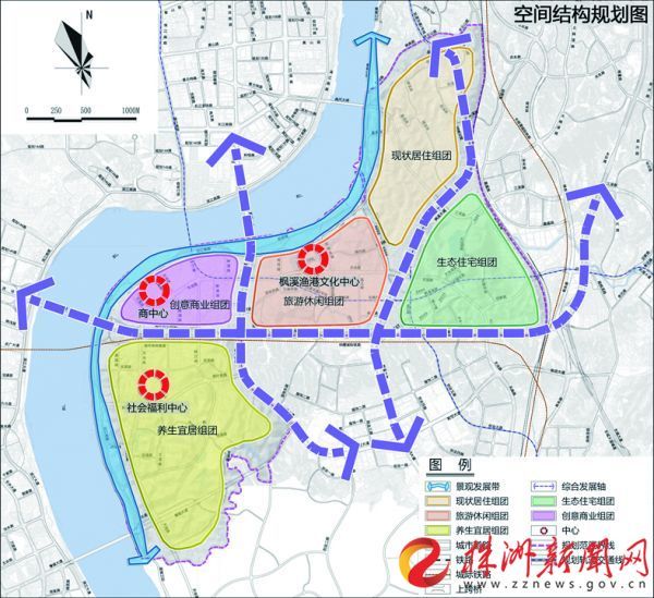 芦淞区枫溪片区01,02,03,04单元控规(修改)方案空间规划图(市规划