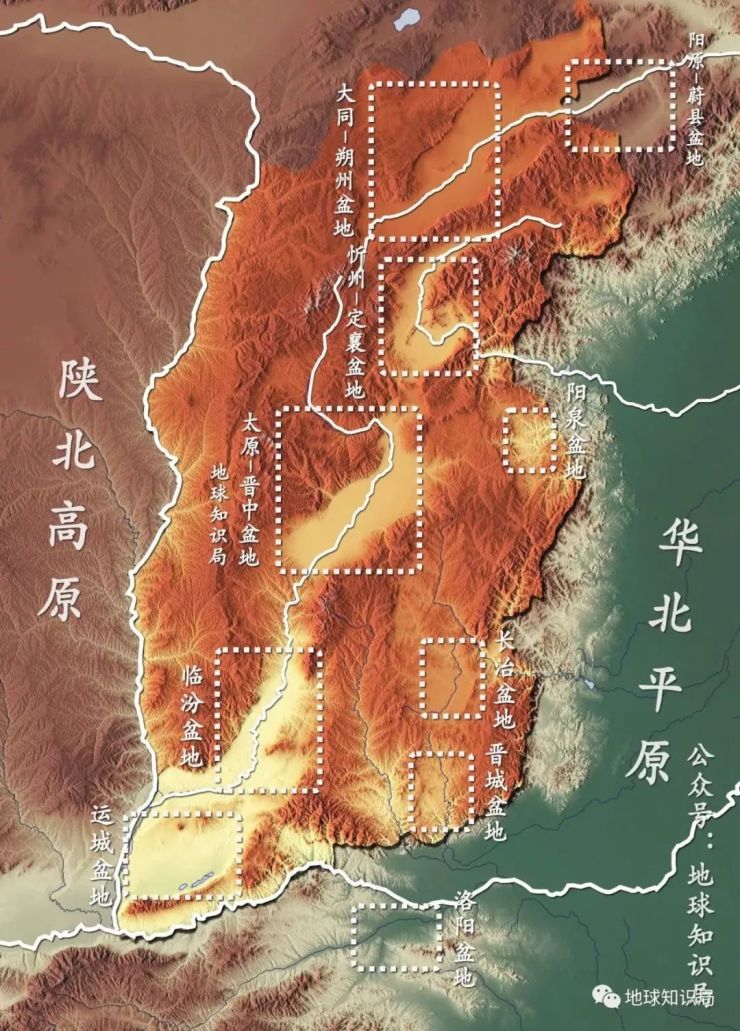 (通向河北的枢纽)五大盆地之外还有一个较小的阳泉盆地山西的区域发展