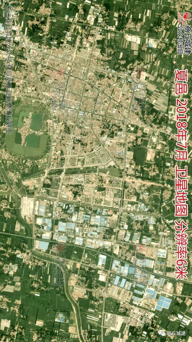 商丘民权睢县柘城宁陵虞城夏邑永城2018年7月卫星地图