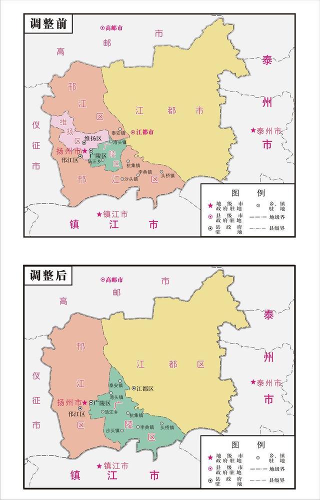 行区域图 扬州各个分区的房价情势如下图所示.