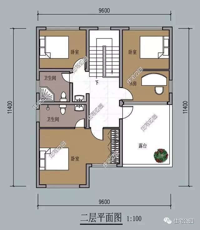 微信公众号:住宅公园,500套农村自建房图纸,农村别墅定制设计.