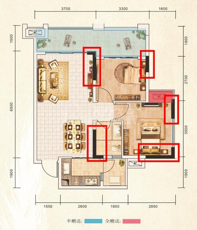 常见的户型图符号