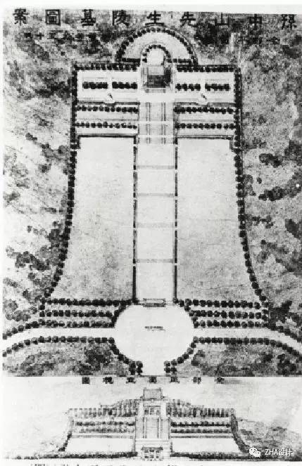 中山陵为国父孙中山先生的陵墓,设计师为吕彦直,设计师以井"警世钟"的