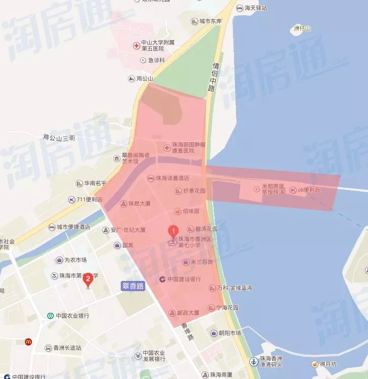 都在这里2018年香洲区学区房分布图