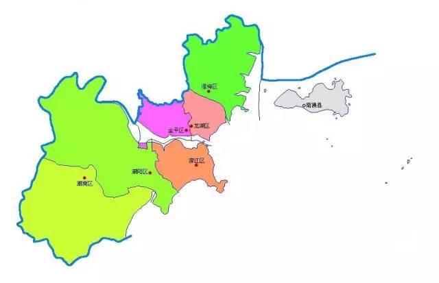 【行区划】 6个行区:金平区,龙湖区,澄海区,濠江区,潮阳区,潮南
