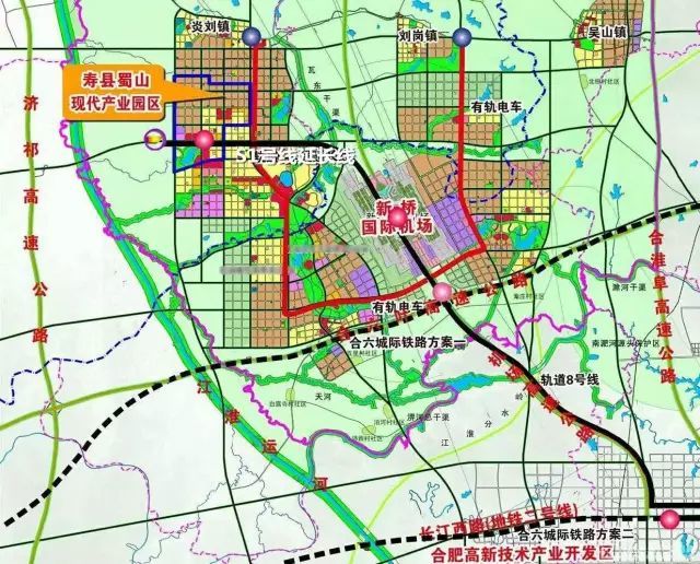 规划为连接合肥北城和滨湖新区的南北方向的快线,将穿空港板块炎刘镇