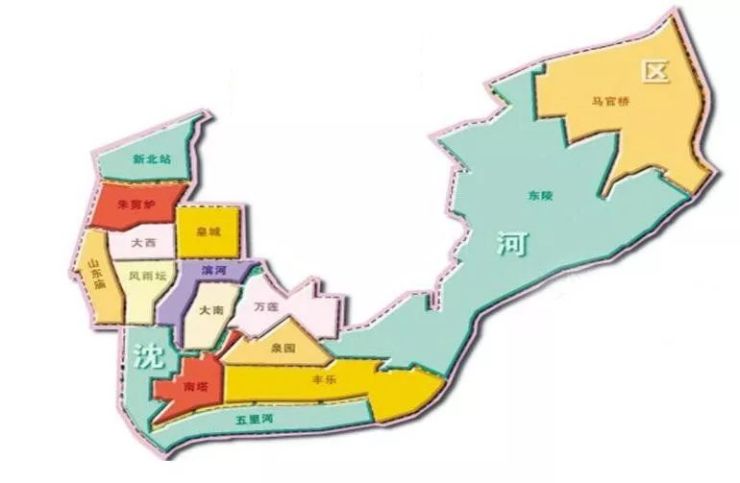 沈河区规划图3,铁西区—工业基地铁西区规划图4,皇姑区—行政