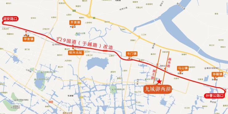 按城市快速路标准设计兼顾一级公路功能,敷设形式为高架 局部地道