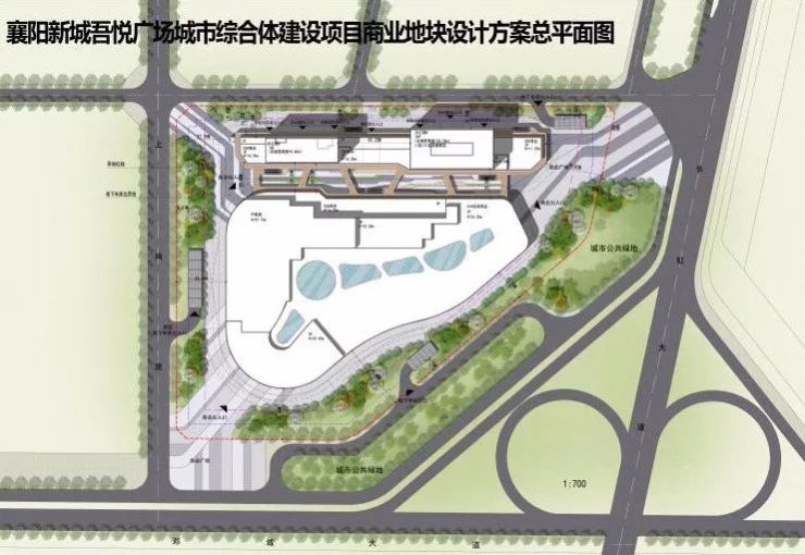 2栋高层办公楼 1栋高层商业综合体,襄阳新城吾悦广场商业地块设计方案
