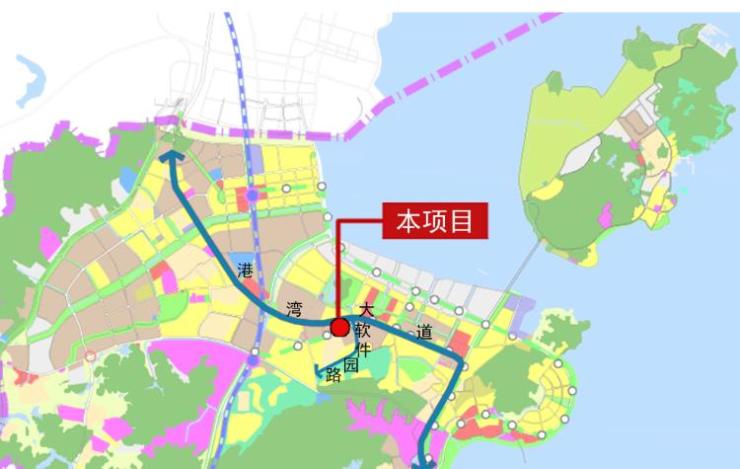 用地规划条件论证》批前公示已出,项目位于珠海市高新区港湾大道以南
