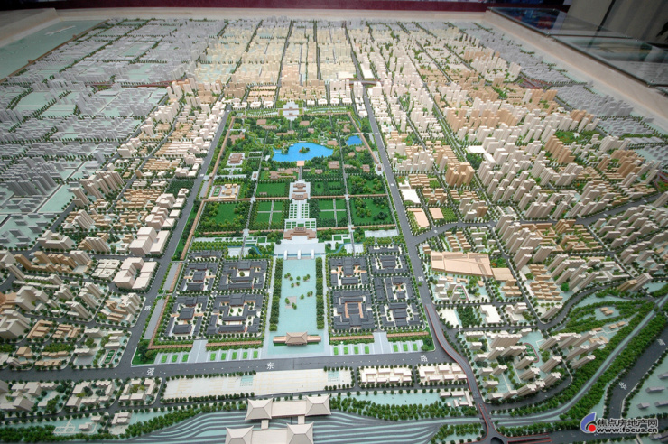图:大明宫国家遗址公园规划沙盘图片!