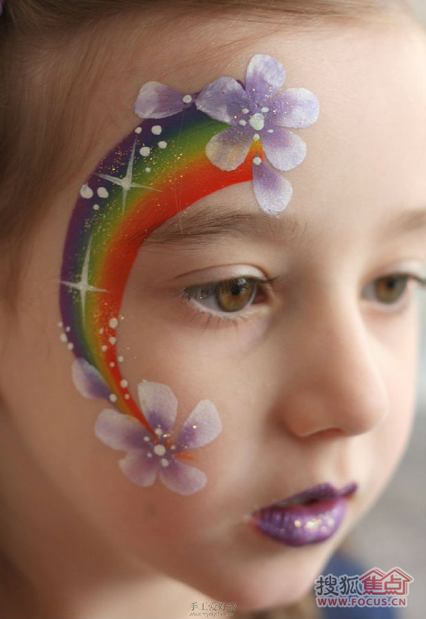 快乐六一儿童脸部彩绘