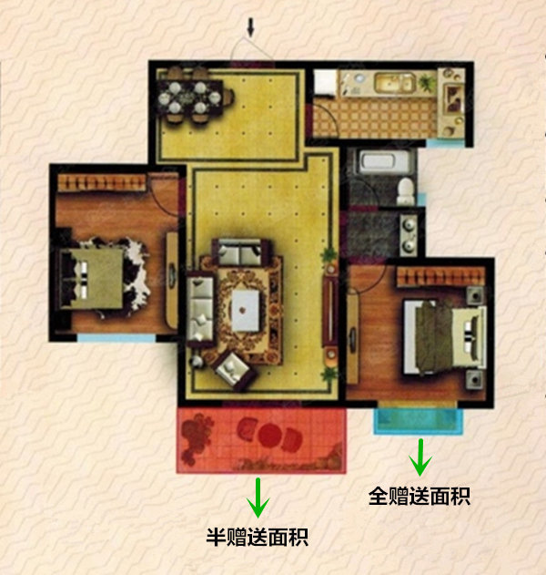 京基一品 85.7 ㎡   室        卫阳光两室