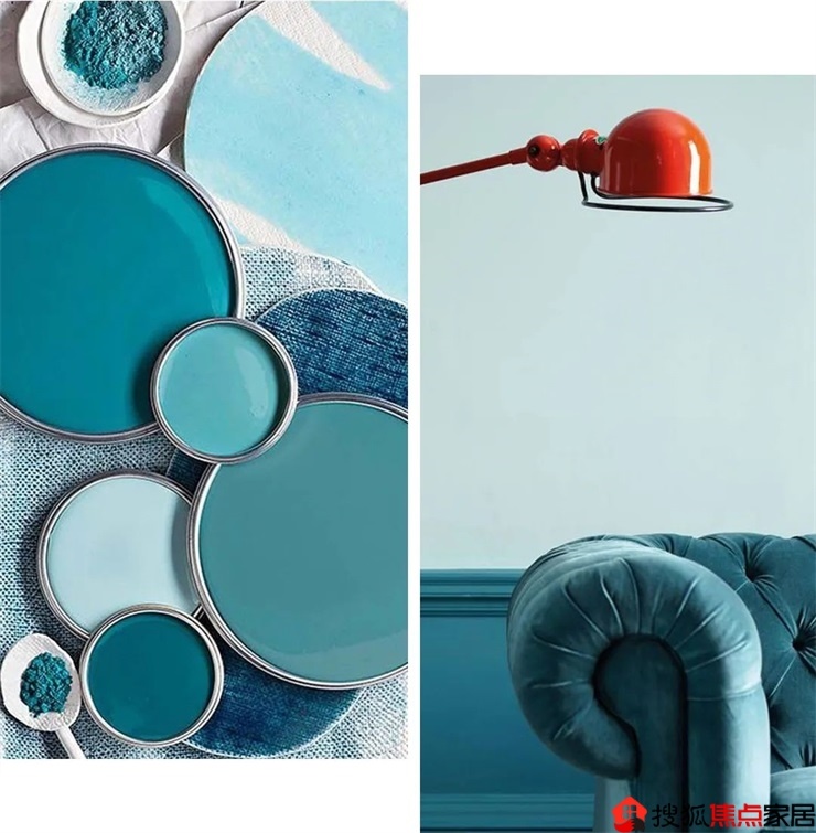 【yaslan窗帘墙布】难以驾驭,令人耳目一新的蓝绿色