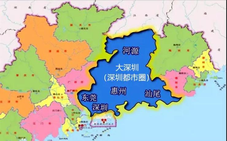 深圳和东莞边界地图图片