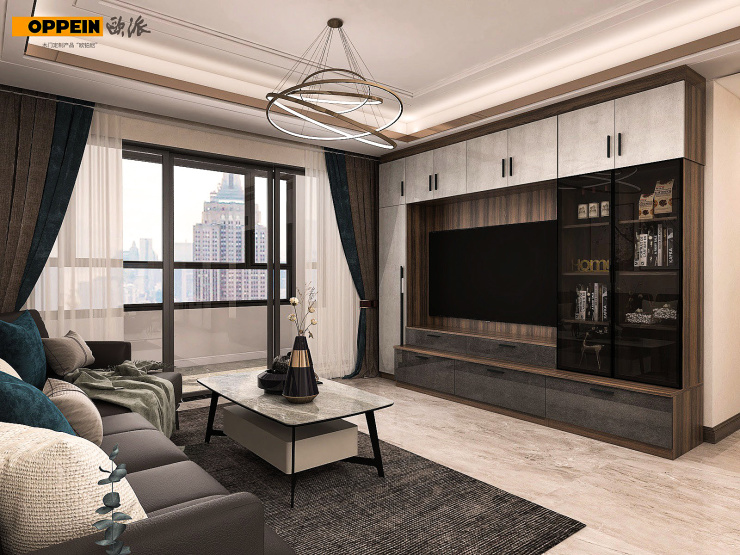 全屋定制样板间已经开放,有喜欢的业主可以预约参观,与效果图的还原度