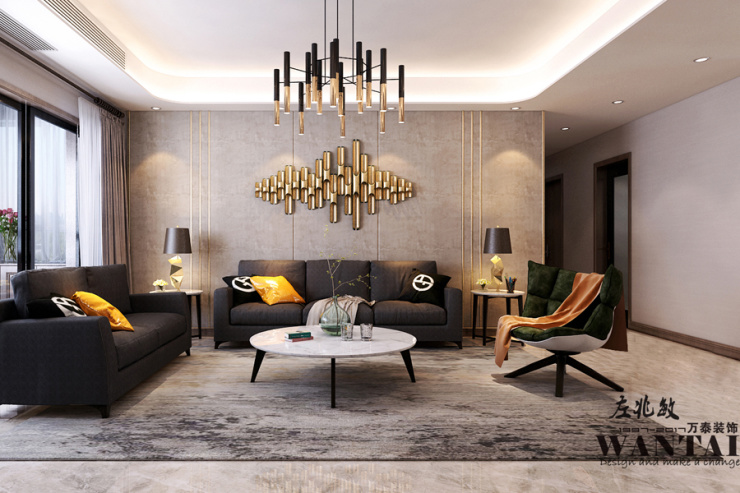 鱼台新房装修|鱼台新城绿洲现代简约风格装修