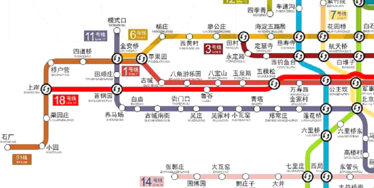 北京R1号线地铁线路图图片