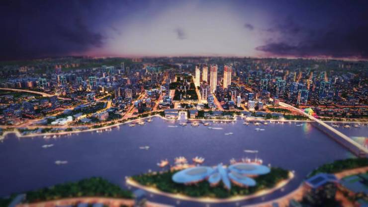 广钢新城夜景图片