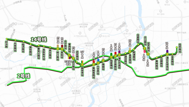 上海14号线线路图 最新图片