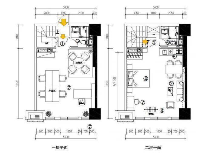 双层公寓平面图图片