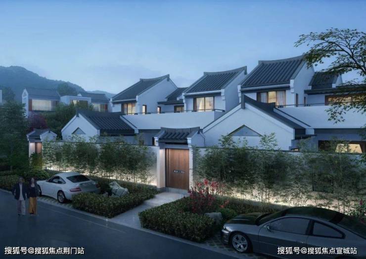 交付现场照片易辰江南大院举目青山绿意,户户独门独院.