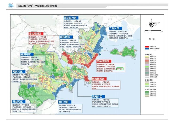 华侨试验区范围实际就是我们口中常说的东海岸新城,且该区域重点产业