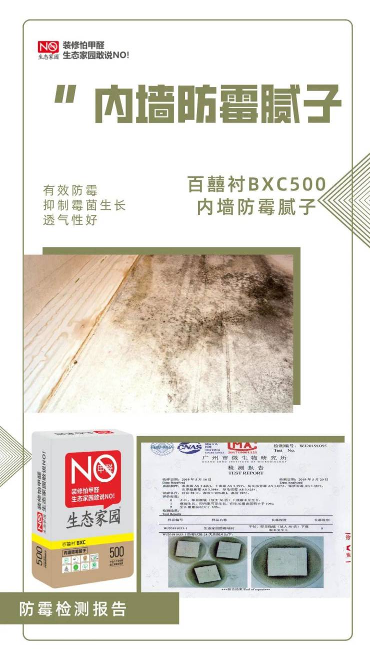 墙面霉菌的天敌——内墙防霉腻子,让家更瘦弱!