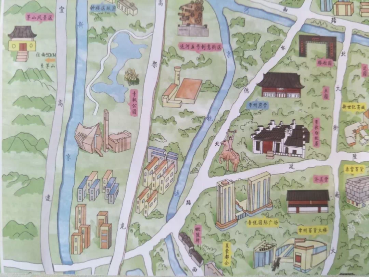 明明可以靠颜值却要靠价值常州手绘地图揭秘