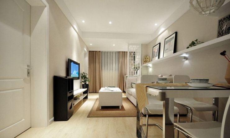 70平米淡雅时尚小家