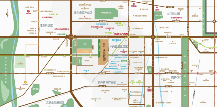 西安(中国铁建轨交秦风雅欧博体育入口颂)楼盘建面约108143㎡三环外物业公司园林绿化(图5)