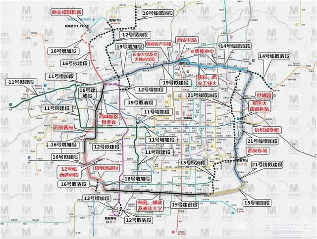 官方認證西安將誕生新地鐵大環線西安地鐵7號線穩了