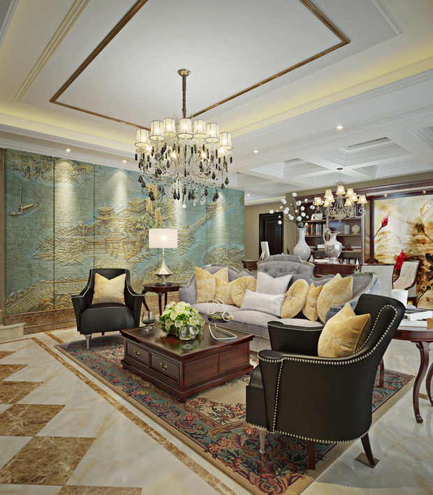 贵气奢华的花园别墅 中西混搭风格家装案例设计