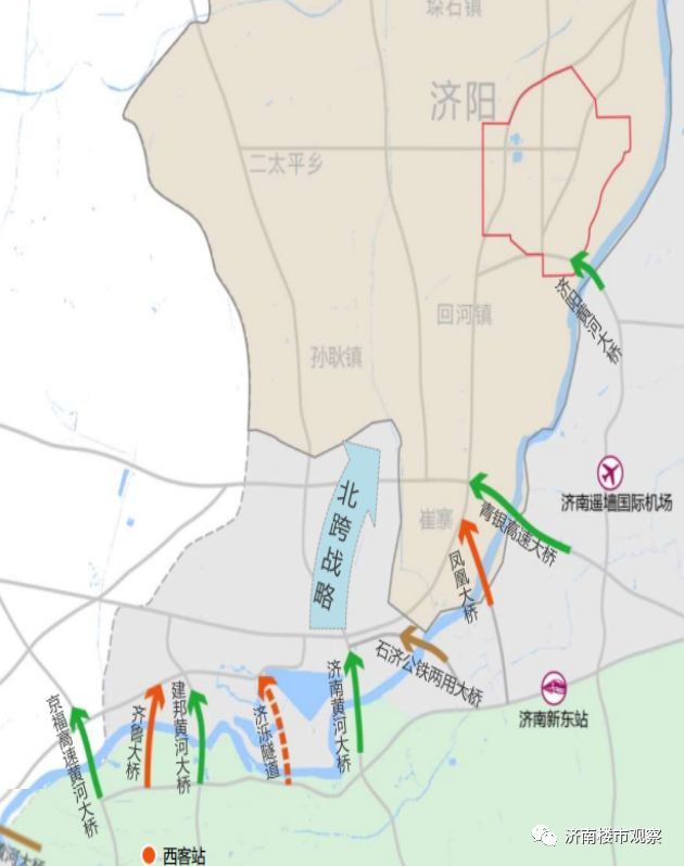 济南北跨,济阳南进,融城趋势初显