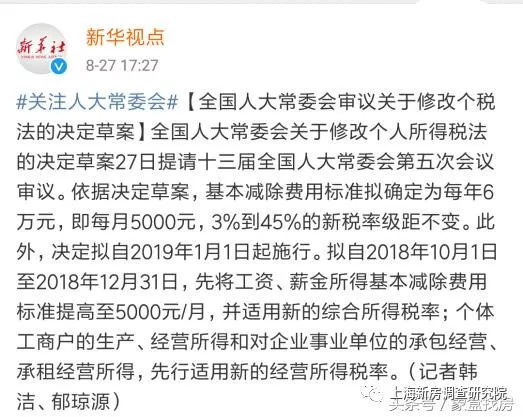 新个税2019年1月1日施行 住房贷款利息和住房租金专项扣除 上海搜狐焦点