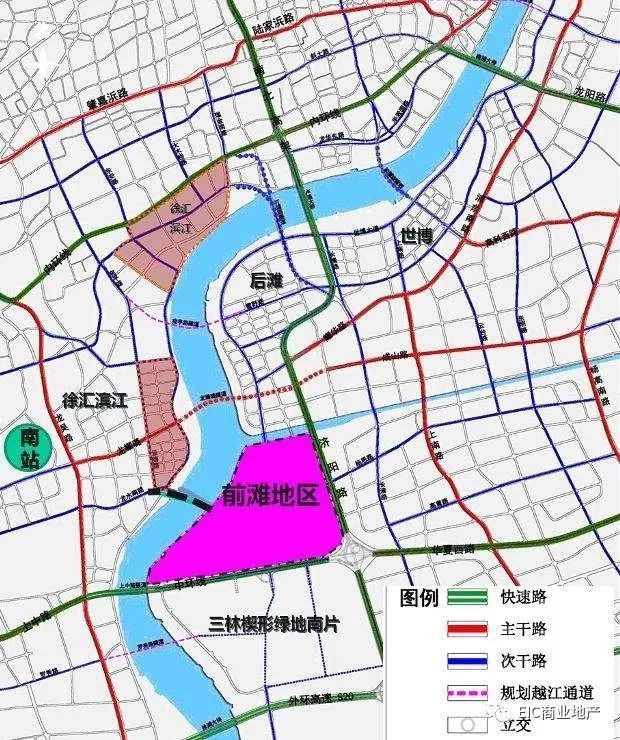 上海浦东前滩地图图片