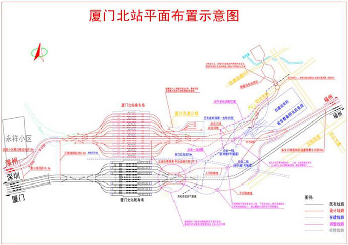 厦门北站内部地图图片