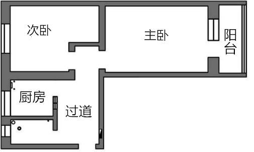 46㎡刀把戶型,改造後也能擁有衣帽間!